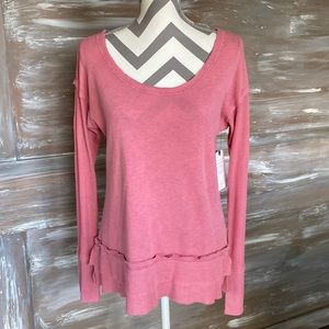 Melrose and Market Long Sleeve Pink Top size M NWT